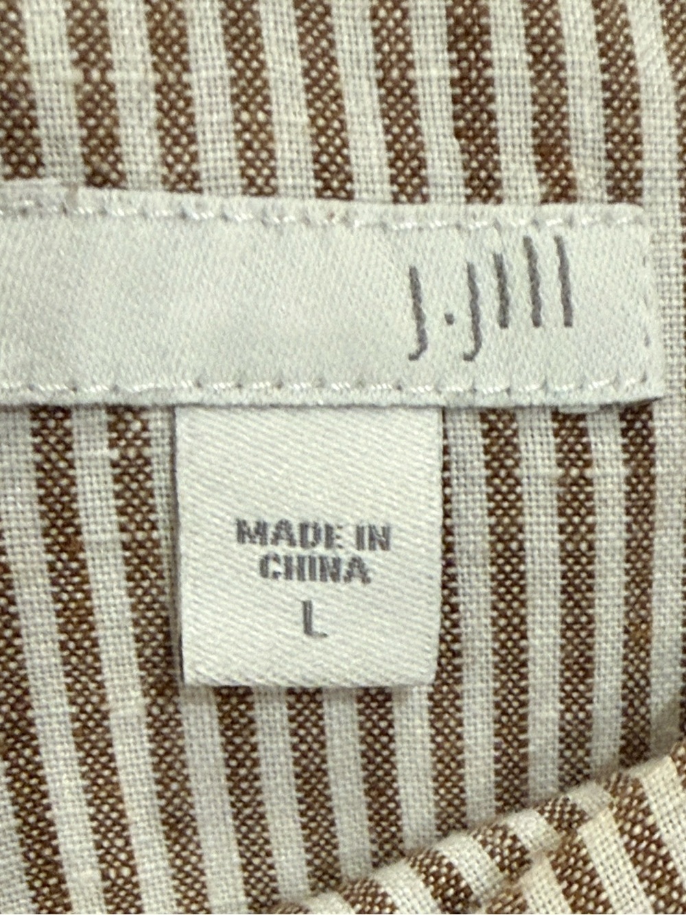 J Jill Linen Striped Bodice Tropical Print Cotton Skirt Midi Resort Summer Dress - Picture 14 of 15
